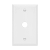 Enerlites 8861 1-gang plastic wall plate for phone and cable, 0.625-inch diameter, high-impact thermoplastic, FCC compliant