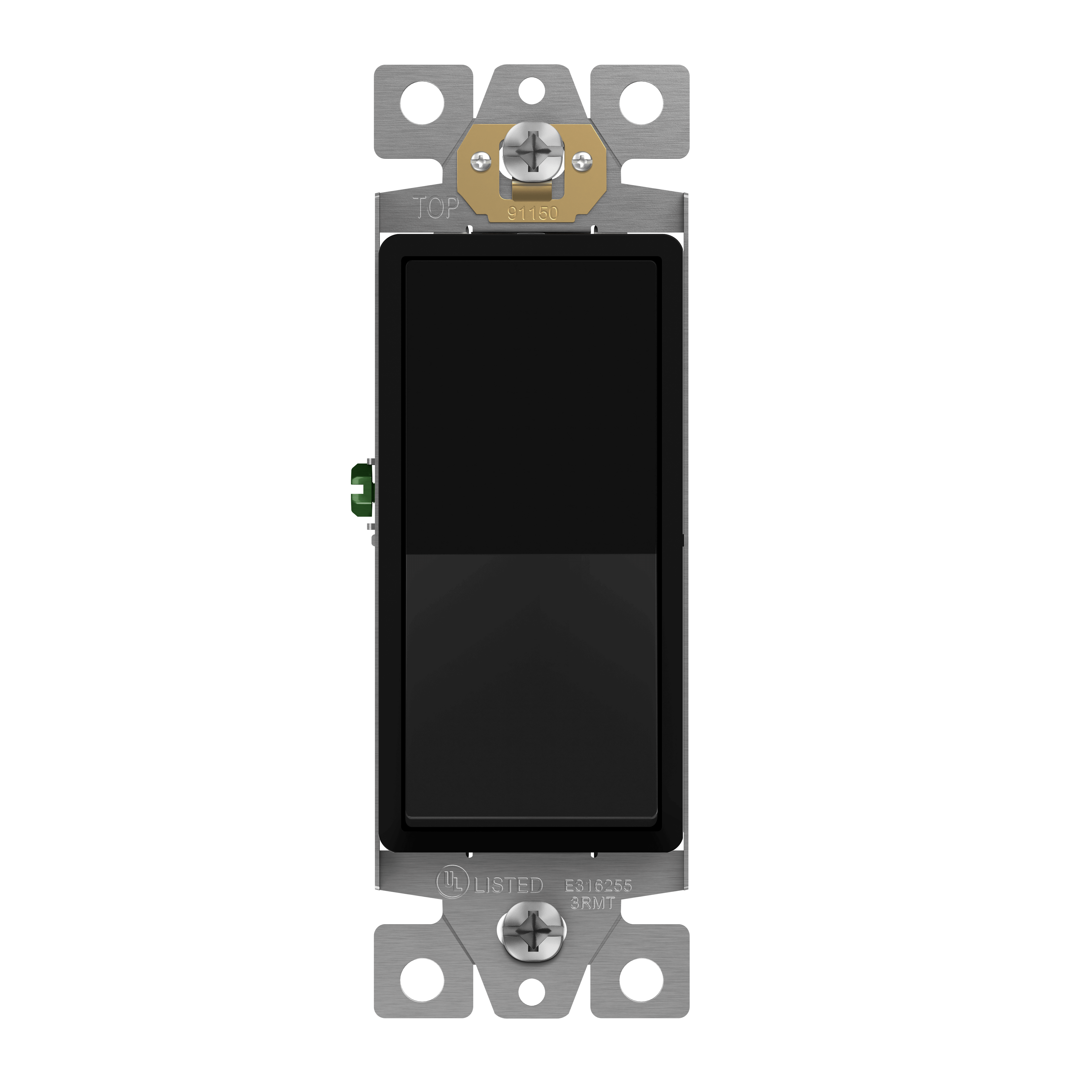 Side view showing narrow body and push-in wiring terminals
