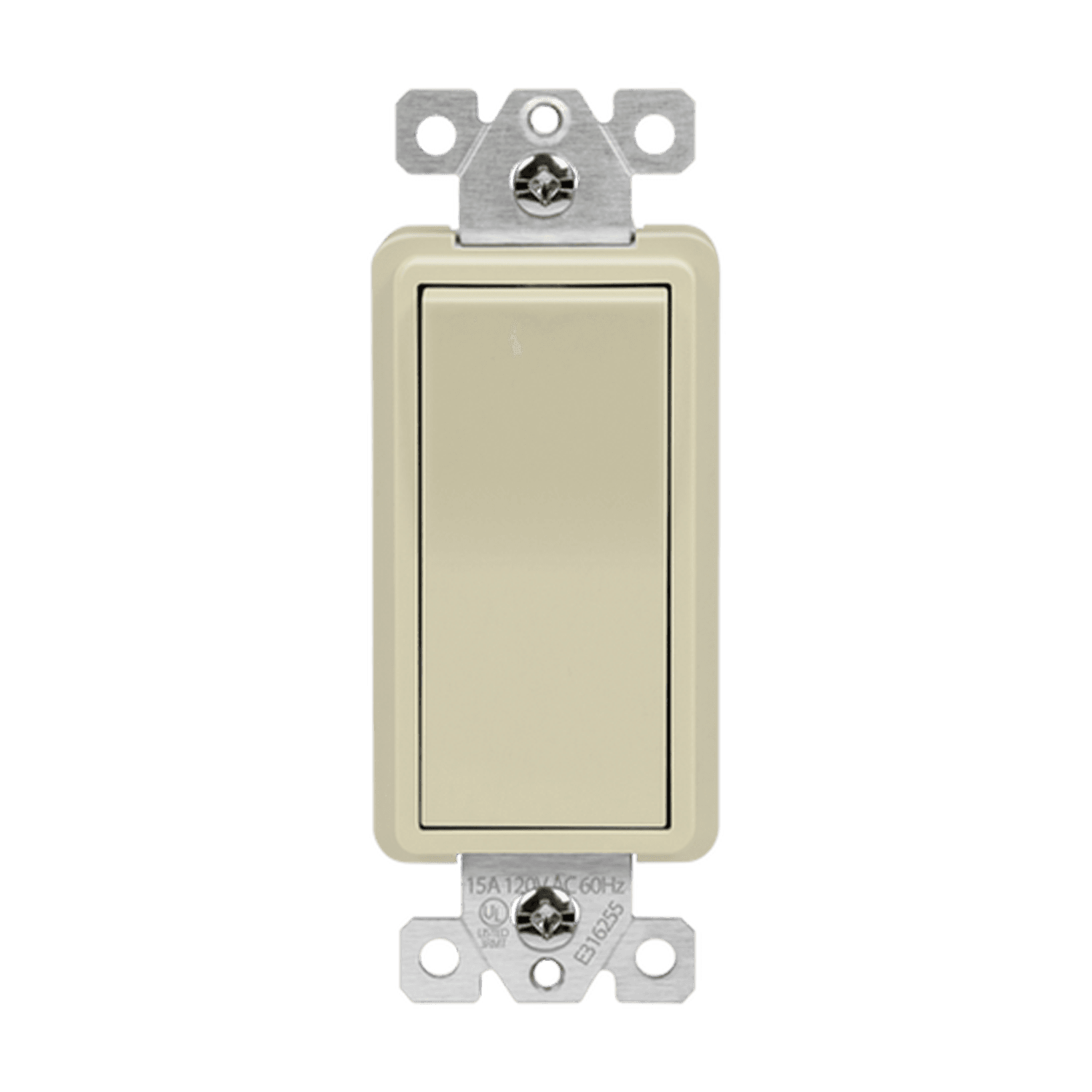Decorator Style Four-Way Light Switch Installed in Wall