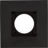 Aster 3-inch black square LED trim with clip-in mounting for recessed lighting, wet location rated