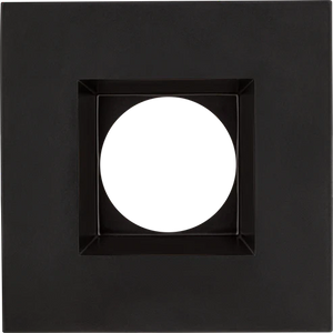 Aster 3-inch black square LED trim with clip-in mounting for recessed lighting, wet location rated - Available at Electrical Marketplace