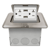 ENERLITES square pop-up floor box with USB charger and tamper-resistant receptacle