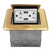 ENERLITES square soft pop-up floor box with 4.0A USB charger and tamper-resistant receptacle