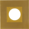 Aster 3-inch brushed brass square LED trim with clip-in mounting for recessed lighting, wet location rated