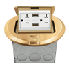 ENERLITES round pop-up floor box kit with dual USB charging ports and tamper-resistant outlet
