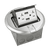 6" Round Pop-up Floor Box with 20 Amp Tamper-Weather Resistant Decorator Receptacle & Dual USB type-A ports