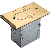 Enerlites 975507-S nickel-plated 1-gang floor box with tamper-resistant duplex outlet
