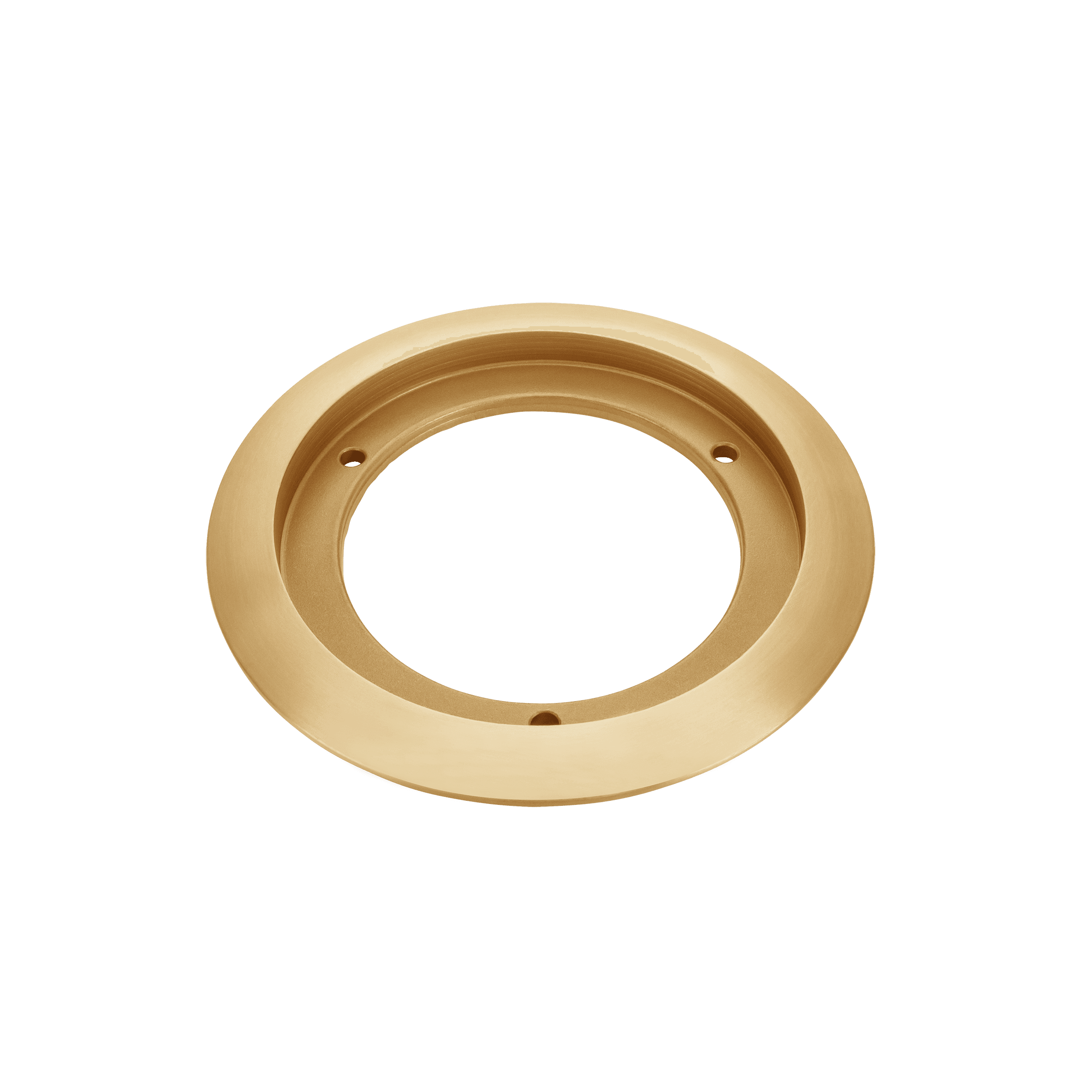 ENERLITES 5-1/4 inch round recessed floor box flange in brass and nickel-plated brass finish