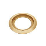 ENERLITES 5-1/4 inch round recessed floor box flange in brass and nickel-plated brass finish