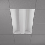 Architectural-two-by-four-lay-in-grid-indirect-center-basket-led-troffer-fixture