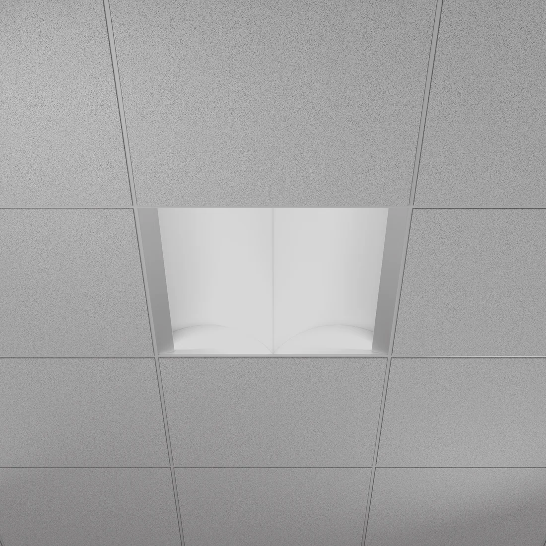 Architectural-two-by-two-lay-in-grid-indirect-double-vault-led-troffer-fixture