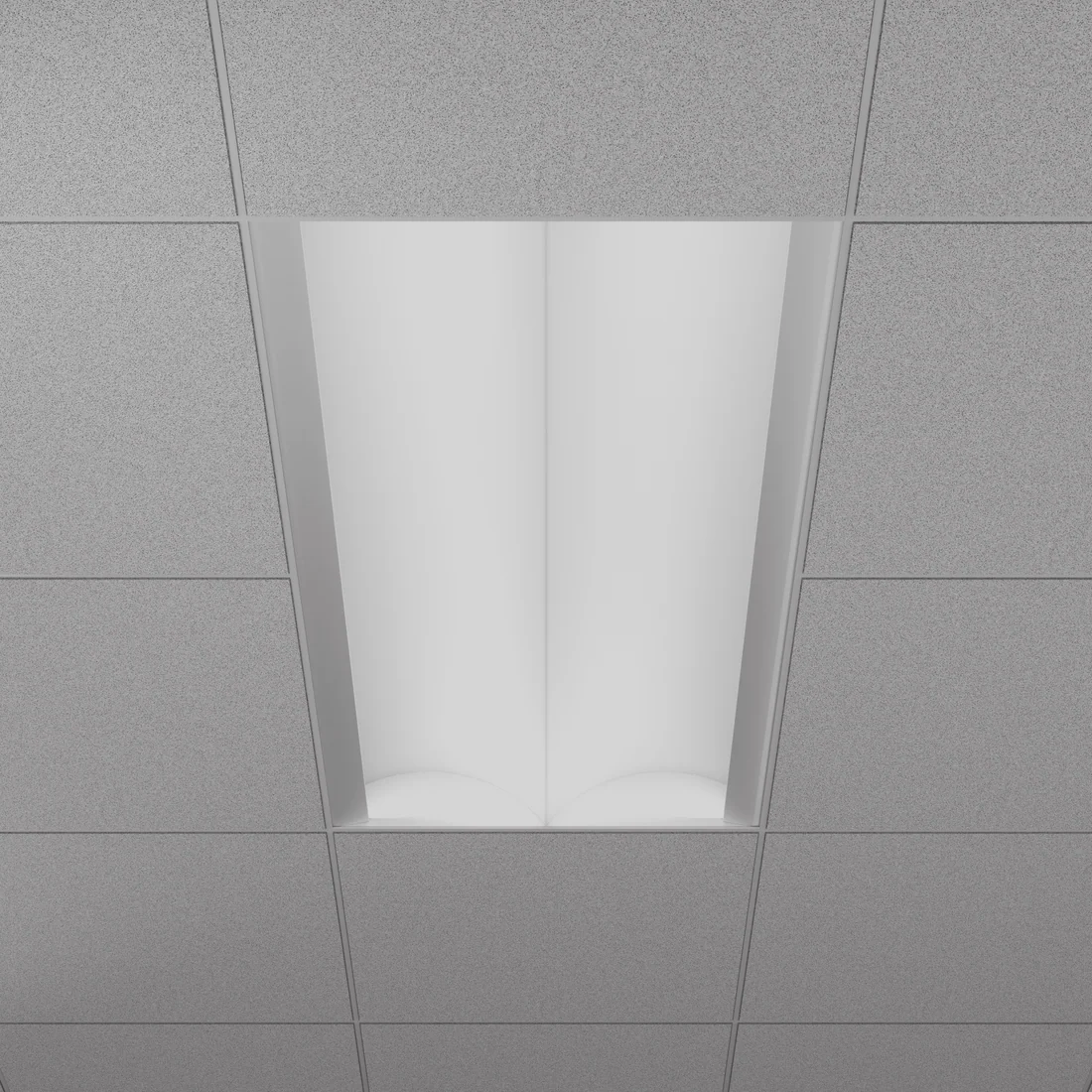 Architectural-two-by-four-lay-in-grid-indirect-double-vault-led-troffer-fixture