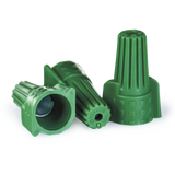 Bulk pack of 500 winged green wire connectors, UL listed twist-on caps for high-torque residential and commercial electrical wiring