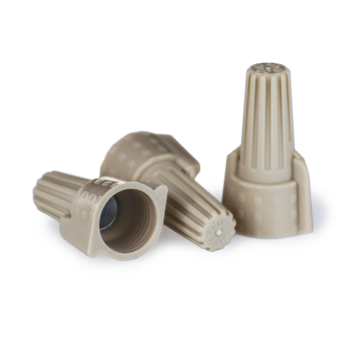 Winged Tan Wire Connectors | UL Listed | Bulk Pack of 500 | High-Torque Electrical Twist-On Caps