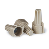 Bulk pack of 500 tan winged wire connectors, UL listed twist-on caps for residential and commercial electrical wiring