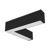 L shape connector for architectural linear light system in white and black