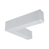 L shape connector for architectural linear light system in white and black