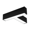 T shape connector for architectural linear light system in white and black