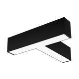 T shape connector for architectural linear light system in white and black