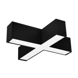 X shape connector for architectural linear light system in white and black