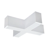 X shape connector for architectural linear light system in white and black