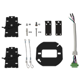 Surface and wall mount kit for architectural linear light in black and white