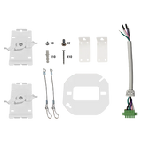 Surface and wall mount kit for architectural linear light in black and white