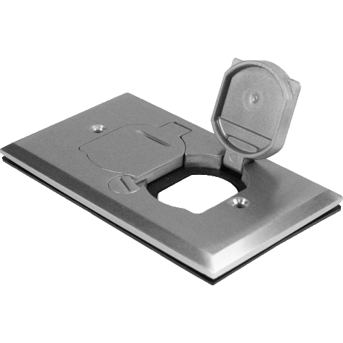 1-Gang Floor Box Cover With Flip Lid | Enerlites C975507