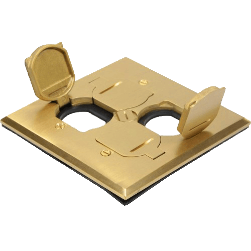 2-Gang Floor Box Cover With Flip Lid | Enerlites C975549