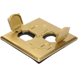2-Gang Floor Box Cover With Flip Lid | Enerlites C975549