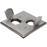 2-Gang Floor Box Cover With Flip Lid | Enerlites C975549