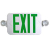 Commercial LED exit sign combo with 90 minute battery backup and adjustable lamps
