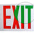 Low Profile LED Exit & Emergency Thermoplastic Combo | Red/Green Selectable