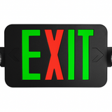 LED exit emergency combo CEU with dual voltage and battery backup illumination