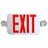 Thermoplastic exit sign with LED heads for emergency egress lighting system