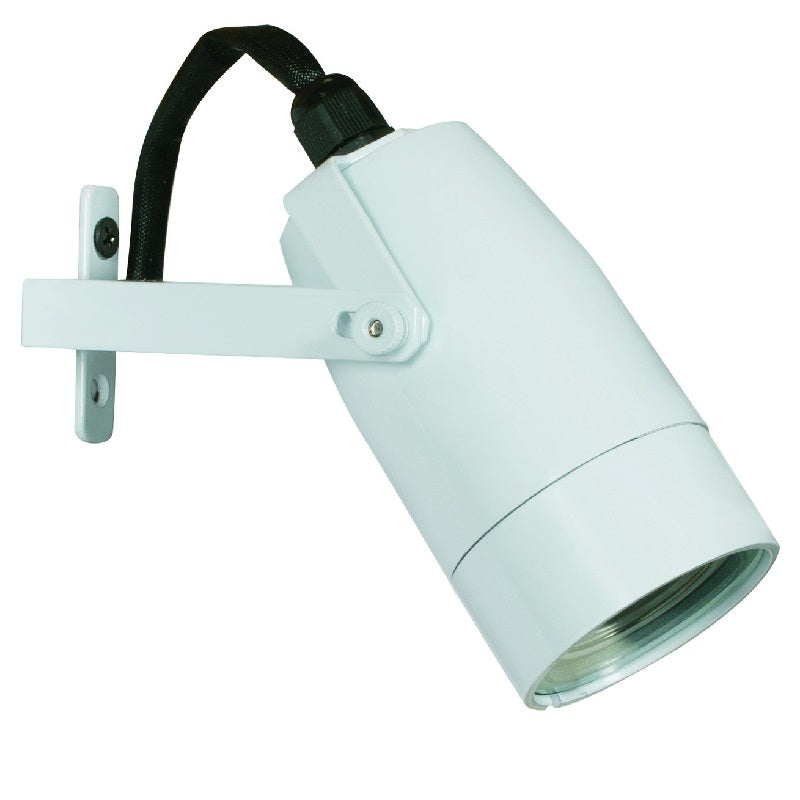 Adjustable Down Light in Aluminum with Black, Bronze, and White Finishes, 12V MR-16 Bullet Fixture with Yoke Bracket
