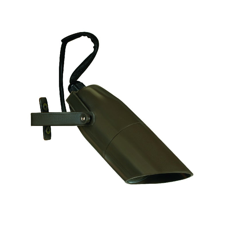 Adjustable Down Light with Long Shroud in Black, Bronze, and White Aluminum Finishes, 12V MR-16 Outdoor Bullet Fixture