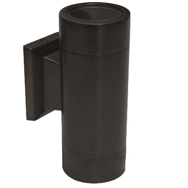 Outdoor architectural double wall sconce with tempered glass lens