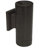 Outdoor architectural double wall sconce with tempered glass lens