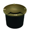 90° Brass Marker Well Light with PVC Sleeve in Antique Bronze or Black Finish – 12V MR16 Landscape Lighting