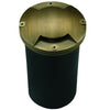 90° Opposing Brass Marker Well Light with PVC Sleeve – Antique Bronze or Black Brass Finish – 12V MR16 Landscape Lighting