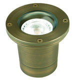 Lensed Well Light in Brass or 316 Stainless Steel with Convex and Flat Lens – MR16 In-Ground Landscape Fixture