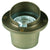 Hooded Brass and Stainless Steel Well Light with Tempered Convex Lens and Direct Burial Sleeve