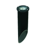 Lensed in-ground well light with PVC sleeve, available in aluminum, composite, or natural brass, Black or Natural Brass finishes, MR-16 compatible.
