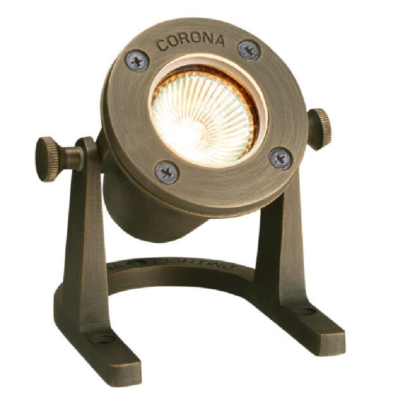 Lensed Underwater MR-16 Brass Light with 30′, 50′ or 100′ Cords | 12V | Antique Bronze Finish