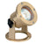 Natural brass underwater lensed light fixture with clear tempered glass