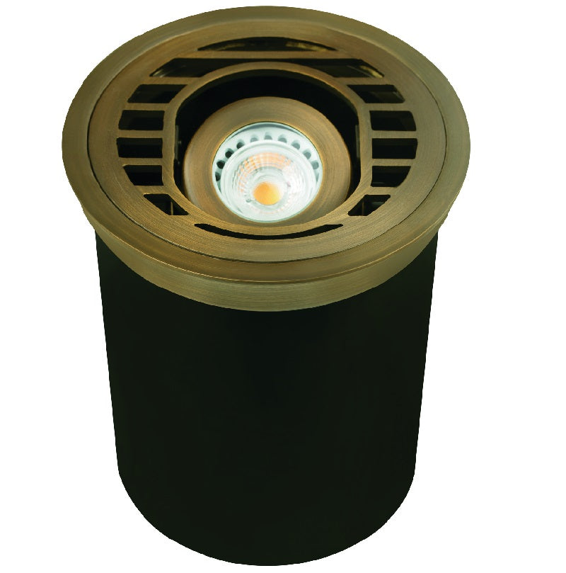 Adjustable Open Brass Well Light | 12V MR-16 In-Ground