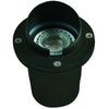 Hooded Well Light in Aluminum, Composite, and Natural Brass with Black & Brass Finishes, 12V MR-16 In-Ground Outdoor Fixture