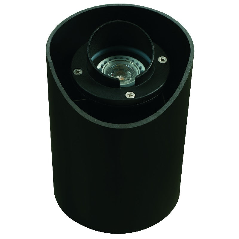 Adjustable Hooded Well Light | 12V MR-16 | Black & Brass Finishes