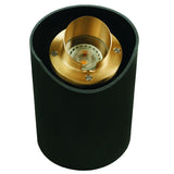 Adjustable Hooded Well Light in Aluminum, Composite & Brass with Black & Brass Finishes, In-Ground MR-16 Outdoor Lighting Fixture